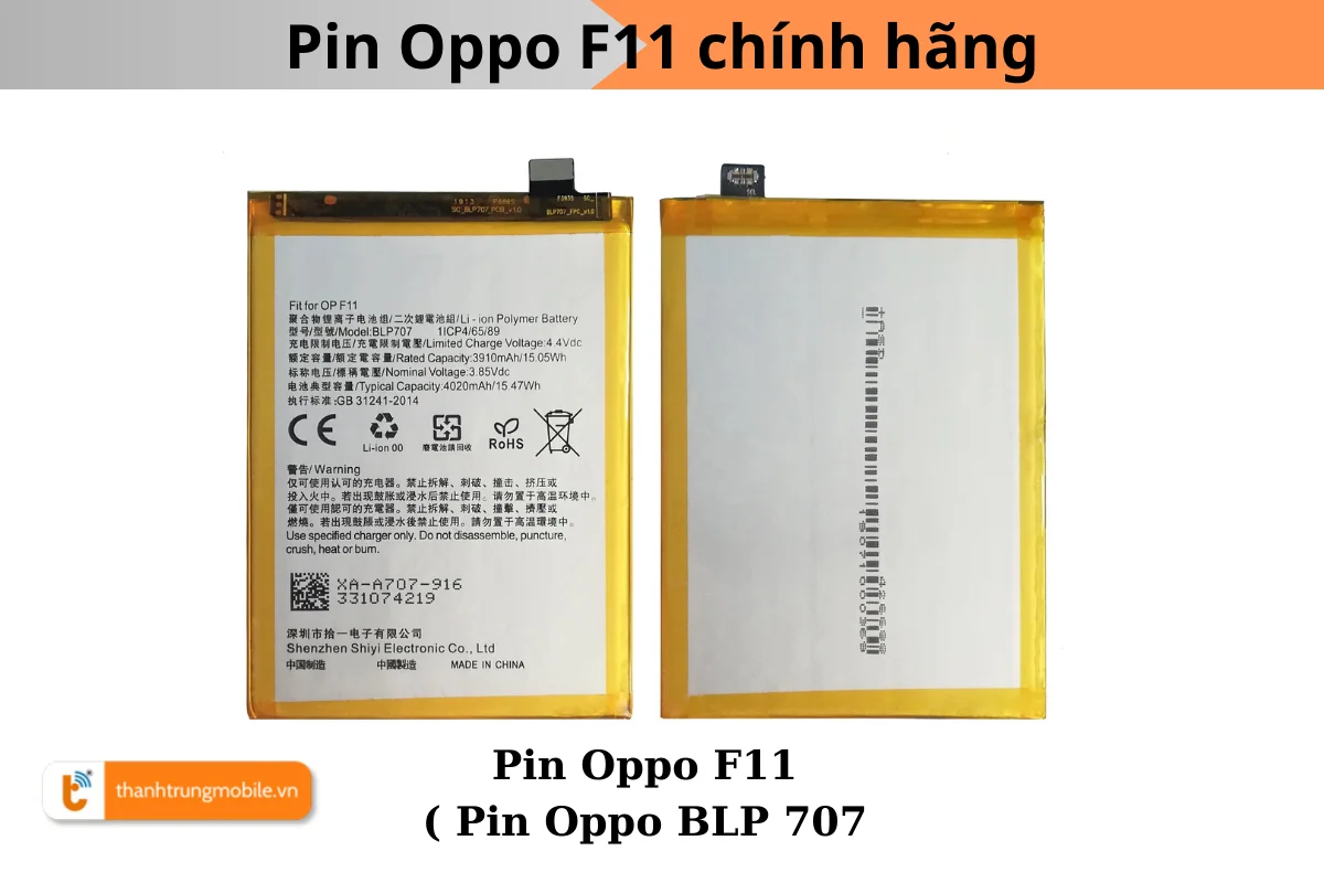 Pin Oppo F11 chính hãng